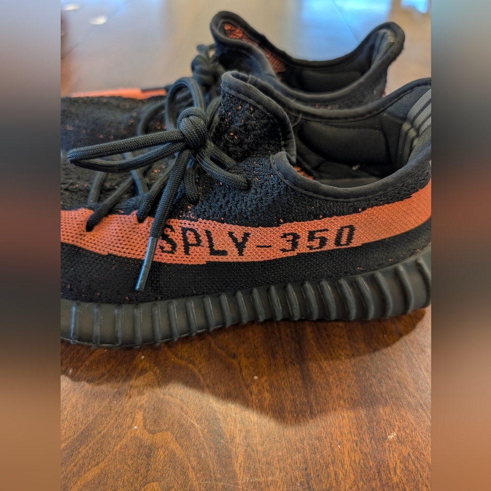 Yeezy Boost 350 V2 Black with Coral Stripe